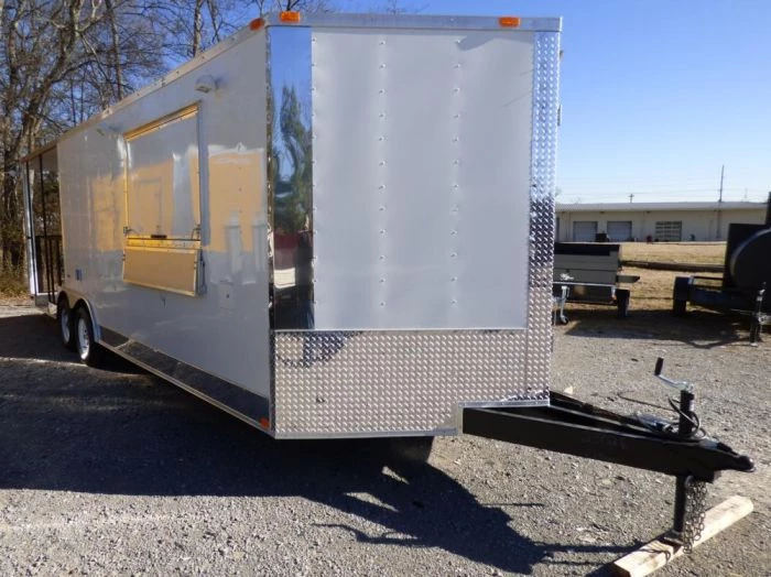 BBQ Concession Trailer 8.5'x24' White - Smoker Event Enclosed Kitchen 10 BBQ Concession Trailer 8.5'x24' White - Smoker Event Enclosed Kitchen - Image 10