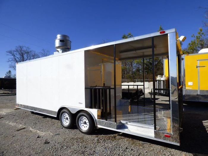 BBQ Concession Trailer 8.5'x24' White - Smoker Event Enclosed Kitchen 11 BBQ Concession Trailer 8.5'x24' White - Smoker Event Enclosed Kitchen - Image 11