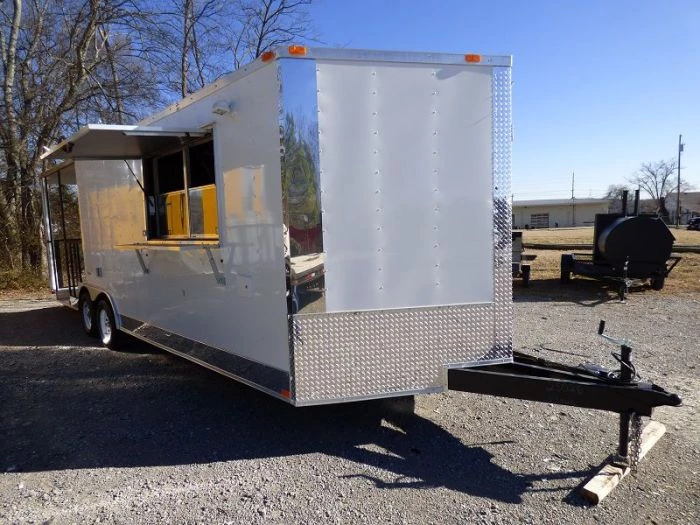 BBQ Concession Trailer 8.5'x24' White - Smoker Event Enclosed Kitchen 19 BBQ Concession Trailer 8.5'x24' White - Smoker Event Enclosed Kitchen - Image 19