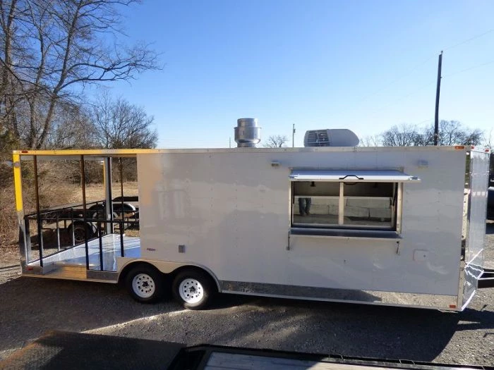 BBQ Concession Trailer 8.5'x24' White - Smoker Event Enclosed Kitchen 22 BBQ Concession Trailer 8.5'x24' White - Smoker Event Enclosed Kitchen - Image 22