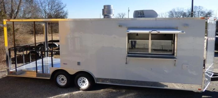 BBQ Concession Trailer 8.5'x24' White - Smoker Event Enclosed Kitchen 18 BBQ Concession Trailer 8.5'x24' White - Smoker Event Enclosed Kitchen - Image 18