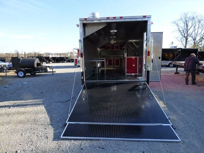 Concession Trailer 8.5' x 28' Red - Enclosed Food Catering Event 17 Concession Trailer 8.5' x 28' Red - Enclosed Food Catering Event - Image 17