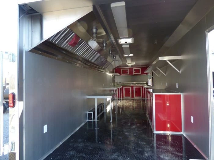 Concession Trailer 8.5' x 28' Red - Enclosed Food Catering Event 13 Concession Trailer 8.5' x 28' Red - Enclosed Food Catering Event - Image 13