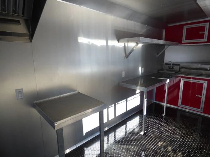 Concession Trailer 8.5' x 28' Red - Enclosed Food Catering Event 19 Concession Trailer 8.5' x 28' Red - Enclosed Food Catering Event - Image 19
