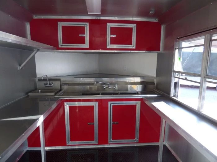 Concession Trailer 8.5' x 28' Red - Enclosed Food Catering Event 23 Concession Trailer 8.5' x 28' Red - Enclosed Food Catering Event - Image 23