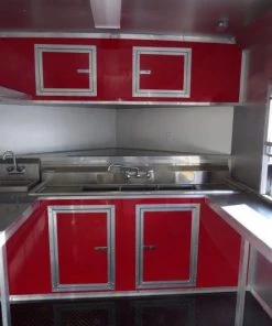 Concession Trailer 8.5' x 28' Red - Food Catering Event (With Appliances) -Cheap Concession Trailers Shop p1010615 1