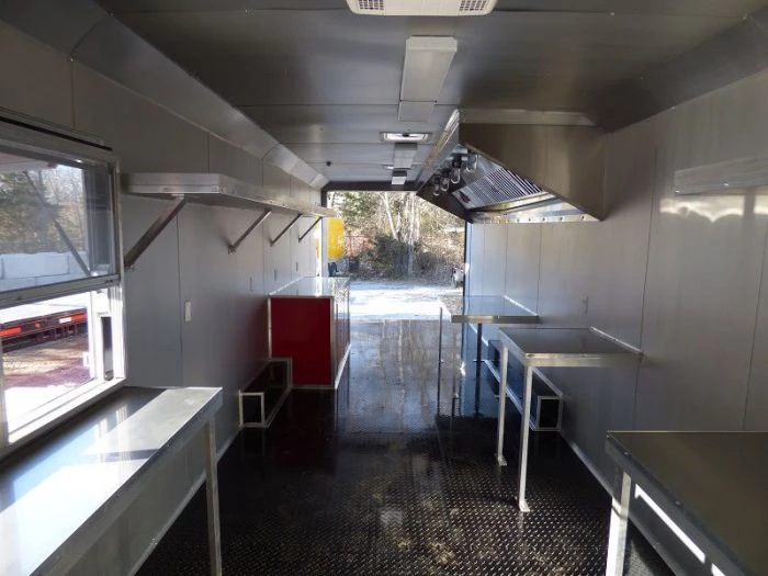 Concession Trailer 8.5' x 28' Red - Enclosed Food Catering Event 26 Concession Trailer 8.5' x 28' Red - Enclosed Food Catering Event - Image 26