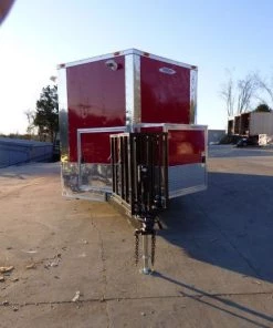 Concession Trailer 8.5'x24' Red - Custom Enclosed Food Kitchen -Cheap Concession Trailers Shop p1020323