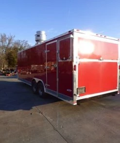 Concession Trailer 8.5'x24' Red - Custom Enclosed Food Kitchen -Cheap Concession Trailers Shop p1020328