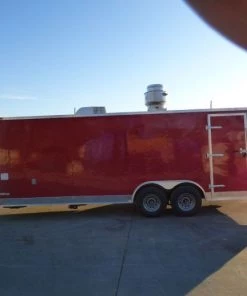 Concession Trailer 8.5'x24' Red - Custom Enclosed Food Kitchen -Cheap Concession Trailers Shop p1020329