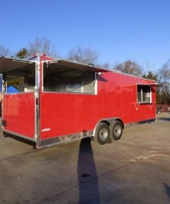 Concession Trailer 8.5'x24' Red - Custom Enclosed Food Kitchen -Cheap Concession Trailers Shop p1020338