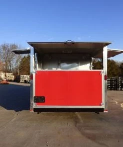 Concession Trailer 8.5'x24' Red - Custom Enclosed Food Kitchen -Cheap Concession Trailers Shop p1020339