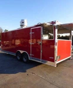 Concession Trailer 8.5'x24' Red - Custom Enclosed Food Kitchen -Cheap Concession Trailers Shop p1020340