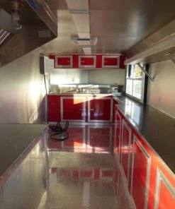 Concession Trailer 8.5'x24' Red - Custom Enclosed Food Kitchen -Cheap Concession Trailers Shop p1020344