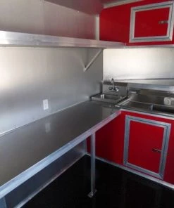 Concession Trailer 8.5' x 28' Red - Food Catering Event (With Appliances) -Cheap Concession Trailers Shop p1020575