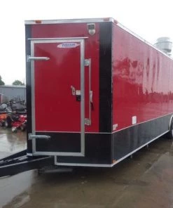 Concession Trailer 8.5' x 26' Red & Black Smoker Appliances -Cheap Concession Trailers Shop p1030194 1