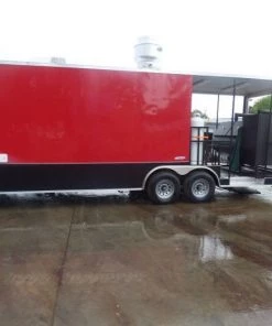 Concession Trailer 8.5' x 26' Red & Black Smoker Appliances -Cheap Concession Trailers Shop p1030198 1