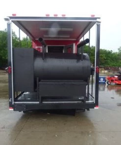 Concession Trailer 8.5' x 26' Red & Black Smoker Appliances -Cheap Concession Trailers Shop p1030200 1