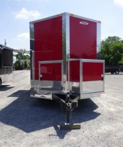 Concession Trailer 8.5'x28' Red - Food Catering Enclosed Kitchen -Cheap Concession Trailers Shop p1030498