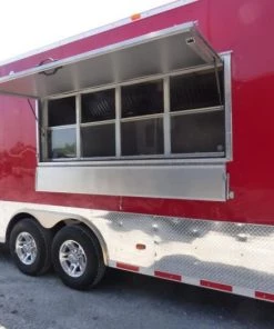 Concession Trailer 8.5'x28' Red - Food Catering Enclosed Kitchen -Cheap Concession Trailers Shop p1030500