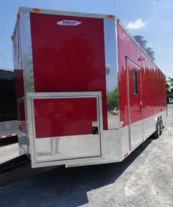 Concession Trailer 8.5'x28' Red - Food Catering Enclosed Kitchen -Cheap Concession Trailers Shop p1030501