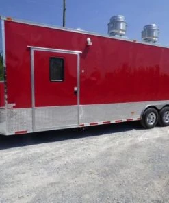 Concession Trailer 8.5'x28' Red - Food Catering Enclosed Kitchen -Cheap Concession Trailers Shop p1030502