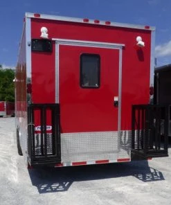 Concession Trailer 8.5'x28' Red - Food Catering Enclosed Kitchen -Cheap Concession Trailers Shop p1030503