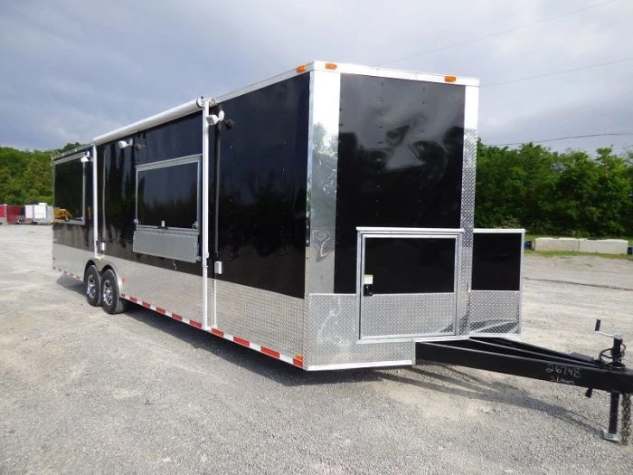 Concession Trailer 8.5'x28' Black - Vending Smoker Style Kitchen 2 Concession Trailer 8.5'x28' Black - Vending Smoker Style Kitchen - Image 2