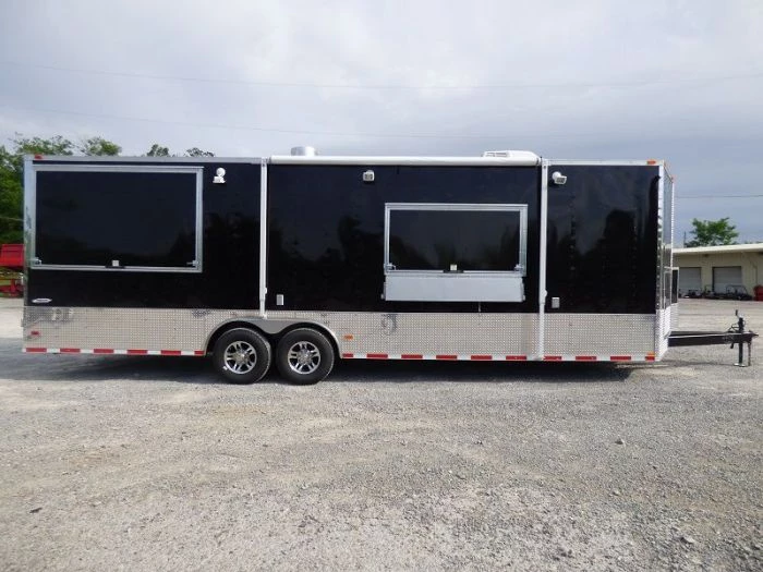 Concession Trailer 8.5'x28' Black - Vending Smoker Style Kitchen 4 Concession Trailer 8.5'x28' Black - Vending Smoker Style Kitchen - Image 4