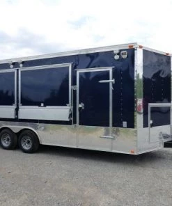 Concession Trailer 8.5'x20' Indigo Blue - Enclosed Kitchen Food Catering -Cheap Concession Trailers Shop p1030838