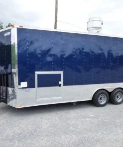 Concession Trailer 8.5'x20' Indigo Blue - Enclosed Kitchen Food Catering -Cheap Concession Trailers Shop p1030843