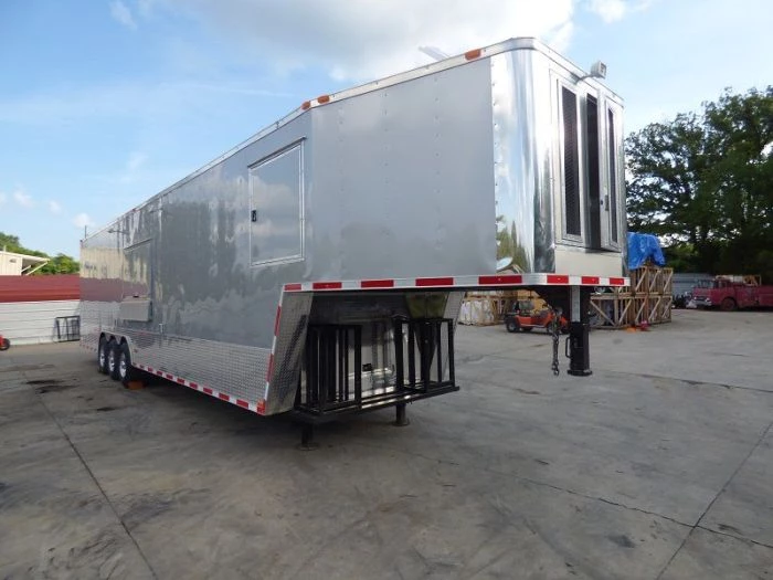 Concession Trailer 8.5'x41' Silver Frost - Gooseneck Enclosed Food Kitchen 2 Concession Trailer 8.5'x41' Silver Frost - Gooseneck Enclosed Food Kitchen - Image 2