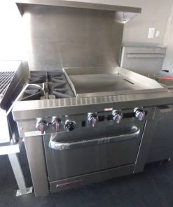 Concession Trailer 8.5'x41' Silver Frost- Enclosed Gooseneck (With Appliances) -Cheap Concession Trailers Shop p1040309