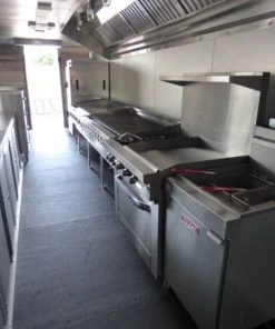 Concession Trailer 8.5'x41' Silver Frost- Enclosed Gooseneck (With Appliances) -Cheap Concession Trailers Shop p1040311