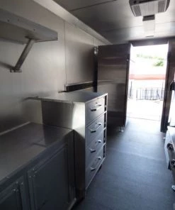 Concession Trailer 8.5'x41' Silver Frost- Enclosed Gooseneck (With Appliances) -Cheap Concession Trailers Shop p1040313