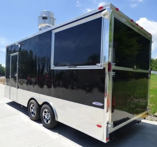 8.5' x 20' Black Catering Event Concession Food Trailer 3 8.5' x 20' Black Catering Event Concession Food Trailer - Image 3