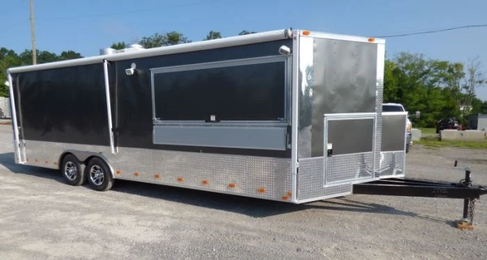 Concession Trailer Charcoal Gray 8.5' x 24' Catering Event Food Trailer 15 Concession Trailer Charcoal Gray 8.5' x 24' Catering Event Food Trailer - Image 15