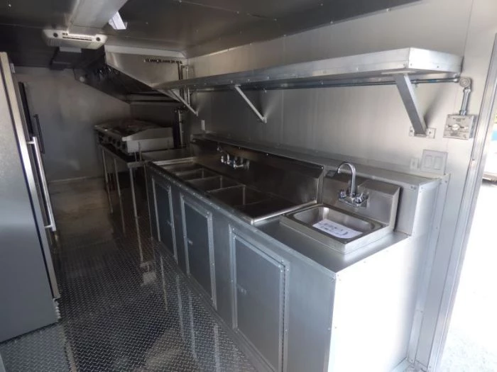 Concession Trailer Charcoal Gray 8.5' x 24' Catering Event Food Trailer 13 Concession Trailer Charcoal Gray 8.5' x 24' Catering Event Food Trailer - Image 13