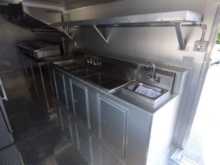 Concession Trailer Charcoal Gray 8.5' x 24' Catering Event Food Trailer 20 Concession Trailer Charcoal Gray 8.5' x 24' Catering Event Food Trailer - Image 20