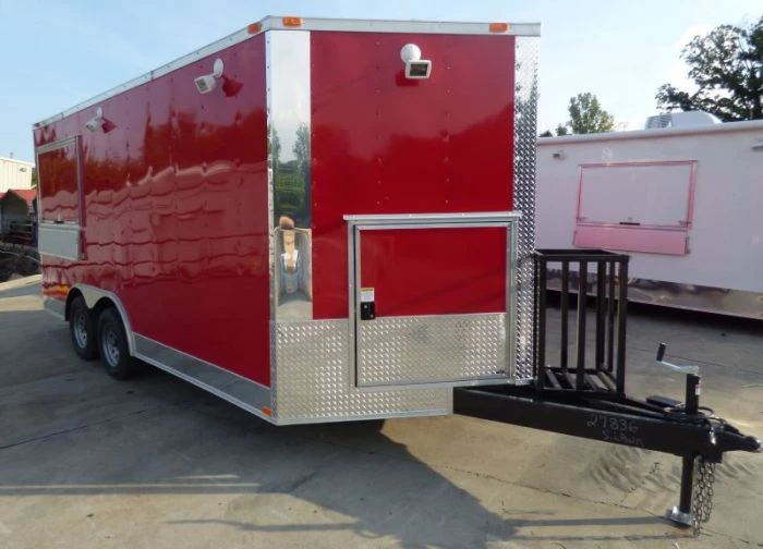 Concession Trailer Red 8.5' x 16' Catering Event Food Trailer 5 Concession Trailer Red 8.5' x 16' Catering Event Food Trailer - Image 5