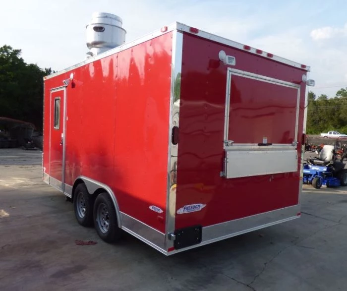 Concession Trailer Red 8.5' x 16' Catering Event Food Trailer 3 Concession Trailer Red 8.5' x 16' Catering Event Food Trailer - Image 3