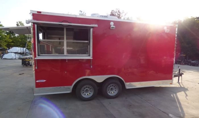 Concession Trailer Red 8.5' x 16' Catering Event Food Trailer 8 Concession Trailer Red 8.5' x 16' Catering Event Food Trailer - Image 8