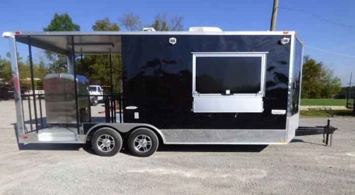 Concession Trailer Black 8.5' x 20' BBQ Smoker Event Catering Trailer 13 Concession Trailer Black 8.5' x 20' BBQ Smoker Event Catering Trailer - Image 13