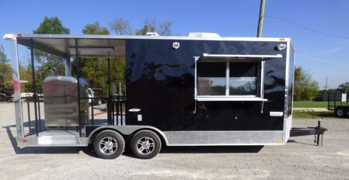 Concession Trailer Black 8.5' x 20' BBQ Smoker Event Catering Trailer 22 Concession Trailer Black 8.5' x 20' BBQ Smoker Event Catering Trailer - Image 22