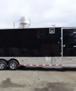 Concession Trailer Gooseneck Black 8.5' x 45' BBQ Smoker Event Catering Restroom -Cheap Concession Trailers Shop p1070316
