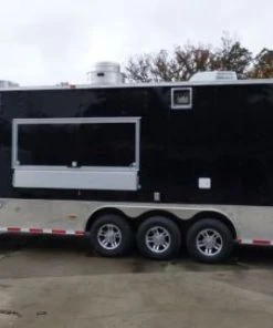 Concession Trailer Gooseneck Black 8.5' x 45' BBQ Smoker Event Catering Restroom -Cheap Concession Trailers Shop p1070322