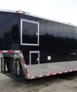 Concession Trailer Gooseneck Black 8.5' x 45' BBQ Smoker Event Catering Restroom -Cheap Concession Trailers Shop p1070323