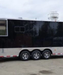 Concession Trailer Gooseneck Black 8.5' x 45' BBQ Smoker Event Catering Restroom -Cheap Concession Trailers Shop p1070328