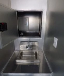 Concession Trailer Gooseneck Black 8.5' x 45' BBQ Smoker Event Catering Restroom -Cheap Concession Trailers Shop p1070348