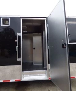 Concession Trailer Gooseneck Black 8.5' x 45' BBQ Smoker Event Catering Restroom -Cheap Concession Trailers Shop p1070354